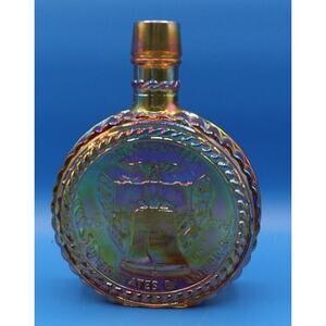 VTG Iridescent Bottle Bicentennial 1976 Handblown Limited Edition Numbered‎ 4299